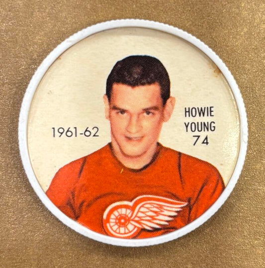 1961-62 Shirriff/Salada Coins #74 Howie Young Hockey Coin Vintage V104749 Image 1