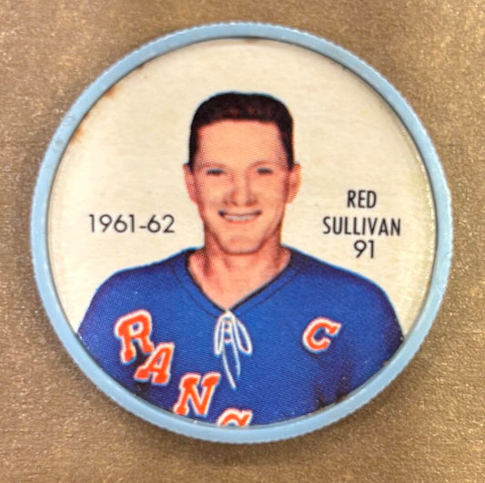 1961-62 Shirriff/Salada Coins #91 Red Sullivan Hockey Coin Vintage V104752 Image 1