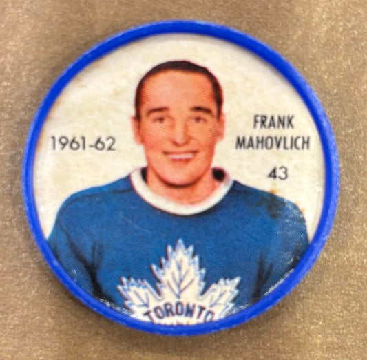 1961-62 Shirriff/Salada Coins #43 Frank Mahovlich Hockey Coin Vintage V104754 Image 1