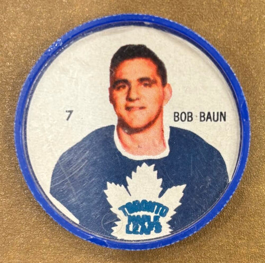 1960-61 Shirriff Coins #7 Bob Baun Hockey Coin Vintage V104746 Image 1