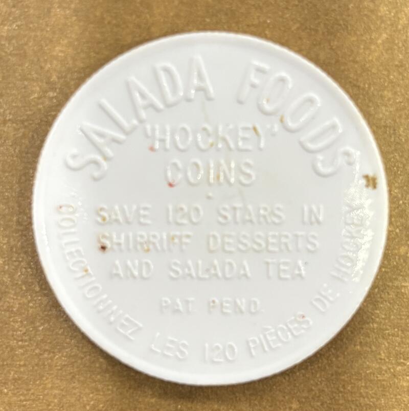1961-62 Shirriff/Salada Coins #75 Pete Goegan Hockey Coin Vintage V104747 Image 2