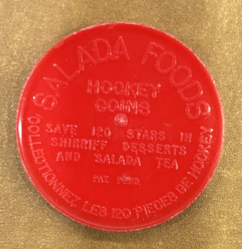 1961-62 Shirriff/Salada Coins #105 Claude Provost Hockey Coin Vintage V104759 Image 2