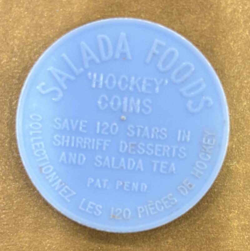 1961-62 Shirriff/Salada Coins #105 Claude Provost Hockey Coin Vintage V104760 Image 2