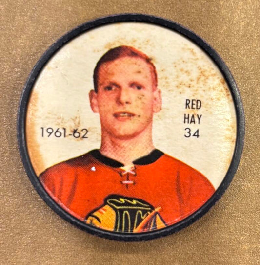1961-62 Shirriff/Salada Coins #34 Bill Hay Hockey Coin Vintage V104767 Image 1