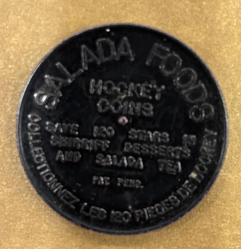 1961-62 Shirriff/Salada Coins #34 Bill Hay Hockey Coin Vintage V104767 Image 2