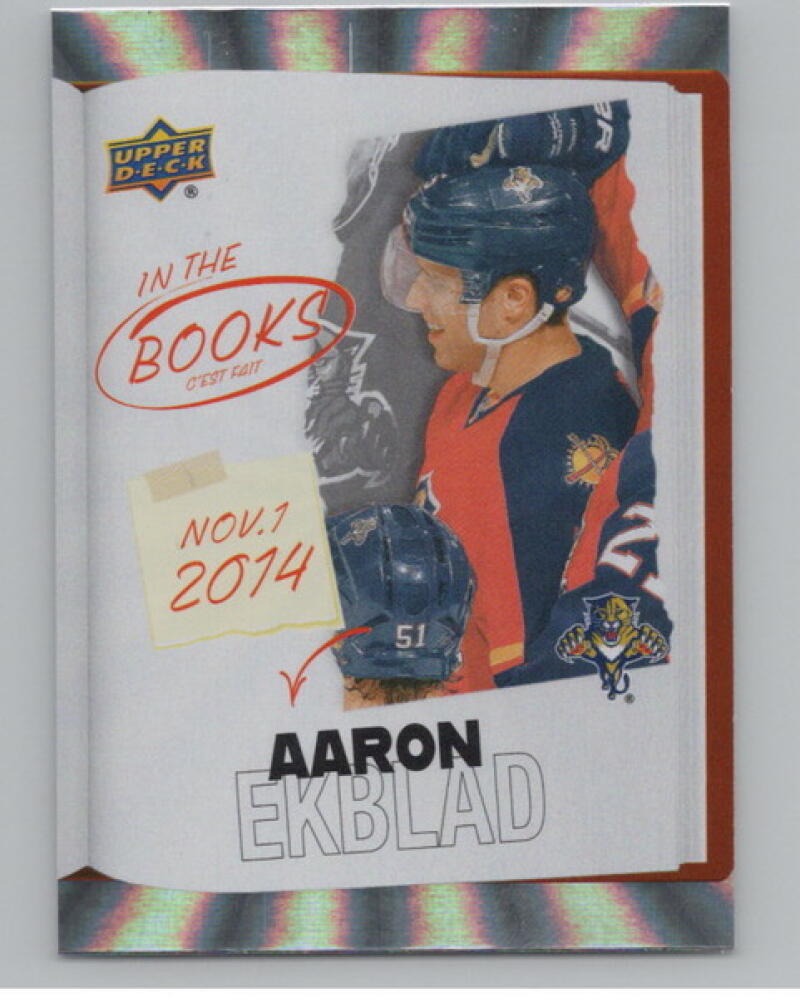 2024-25 UD Tim Hortons Rookie Retrospective In the Books Aaron Ekblad V104769 Image 1