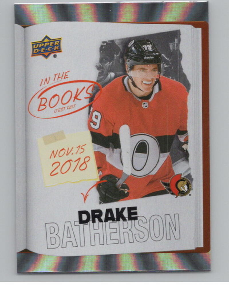 2024-25 UD Tim Hortons Rookie Retrospective In the Books Drake Batherson V104772  Image 1