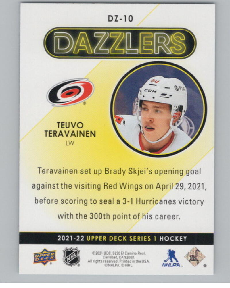 2021-22 Upper Deck Dazzlers #DZ10 Teuvo Teravainen V104789 Image 2