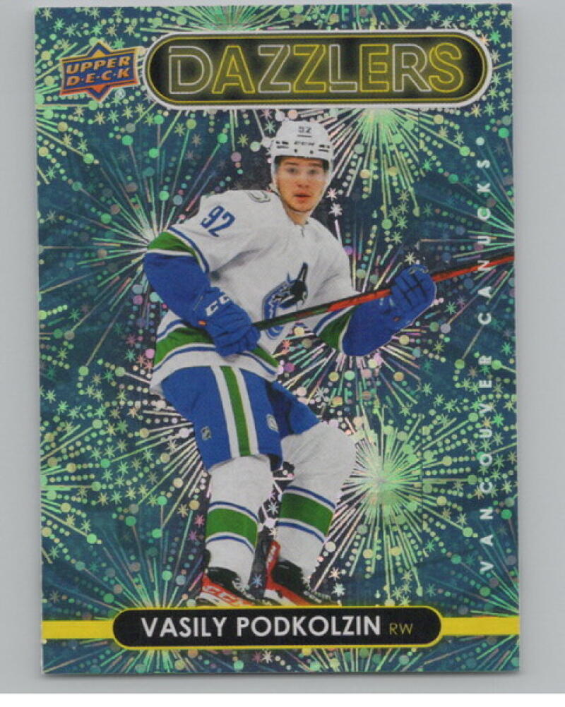 2021-22 Upper Deck Dazzlers Green #DZ94 Vasily Podkolzin V104790 Image 1