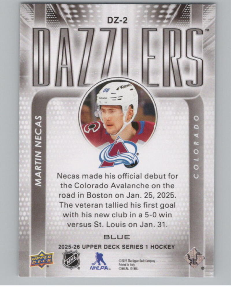 2024-25 Upper Deck Dazzlers Blue #DZ29 Martin Necas V104792 Image 2