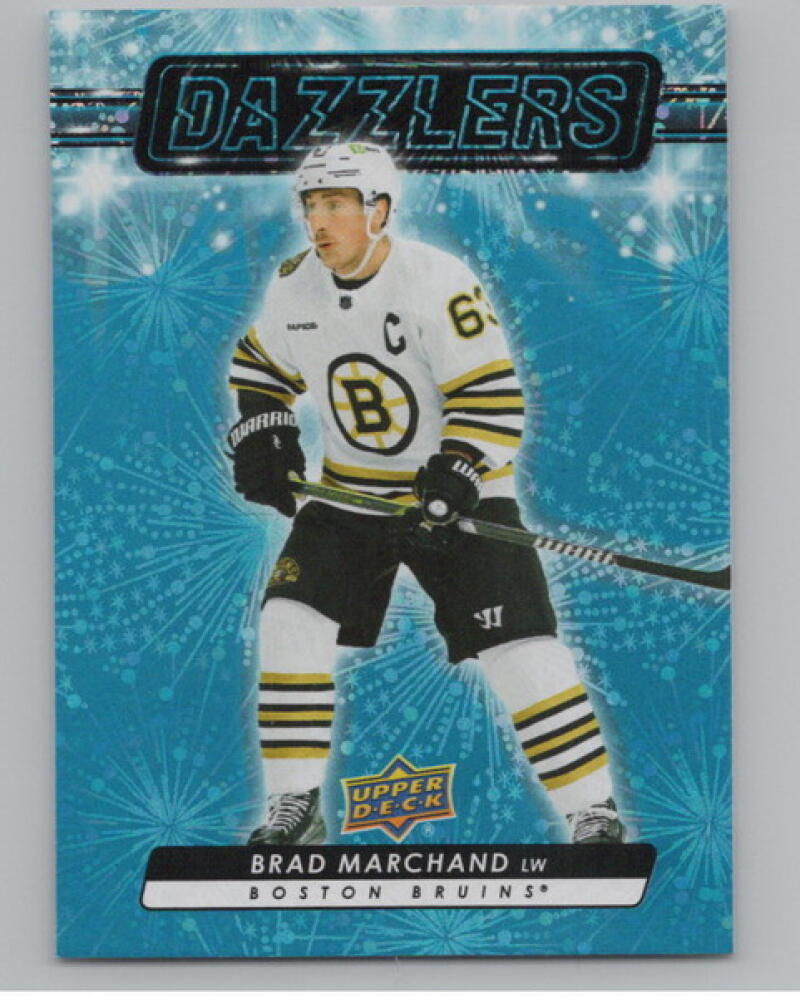 2023-24 Upper Deck Dazzlers Blue #DZ101 Brad Marchand V104793 Image 1