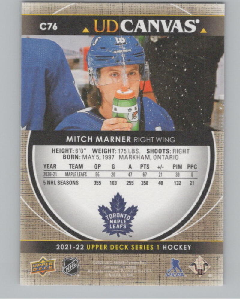 2021-22 Upper Deck Canvas #C76 Mitch Marner Hockey V104795 Image 2