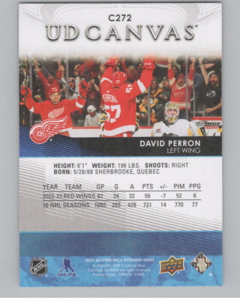 2023-24 Upper Deck UD Canvas #C272 David Perron Hockey V104803 Image 2