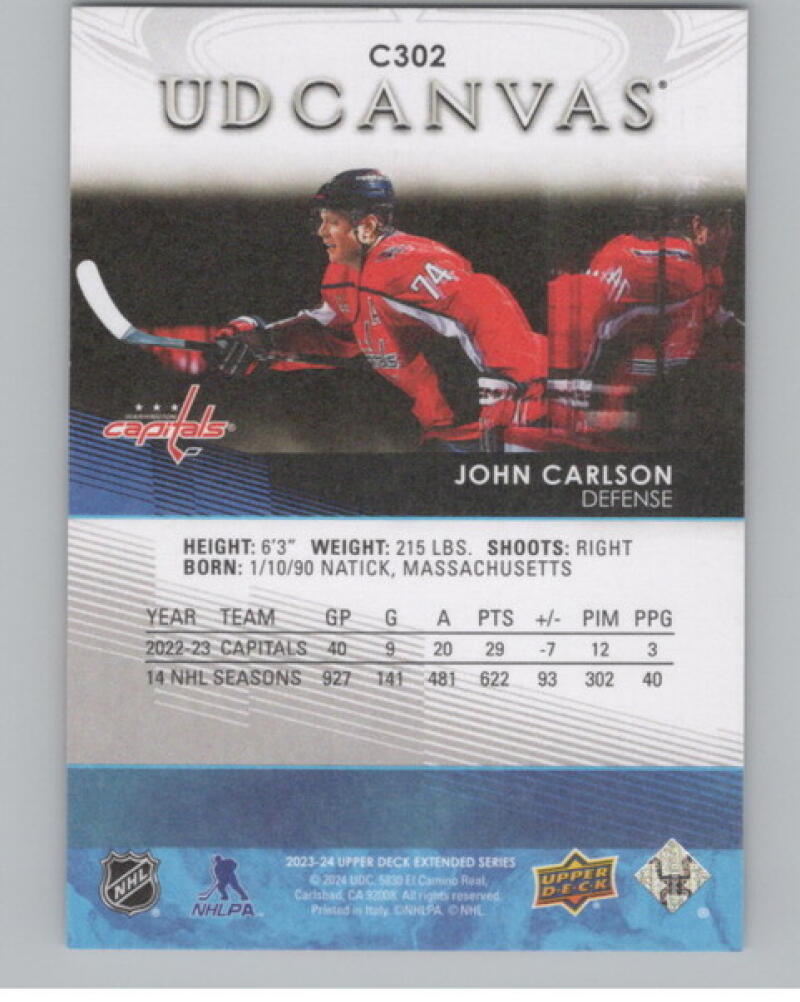 2023-24 Upper Deck UD Canvas #C302 John Carlson Hockey V104804 Image 2
