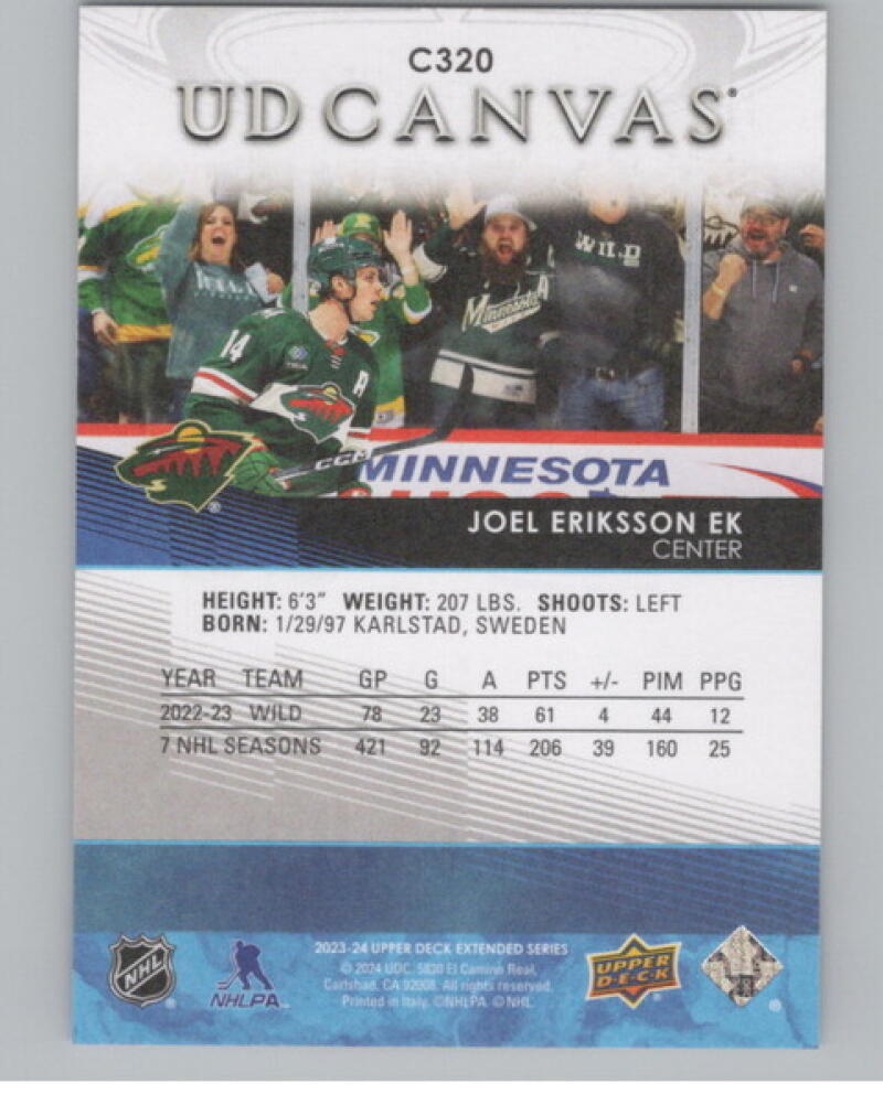 2023-24 Upper Deck UD Canvas #C320 Joel Eriksson Ek Hockey V104805 Image 2
