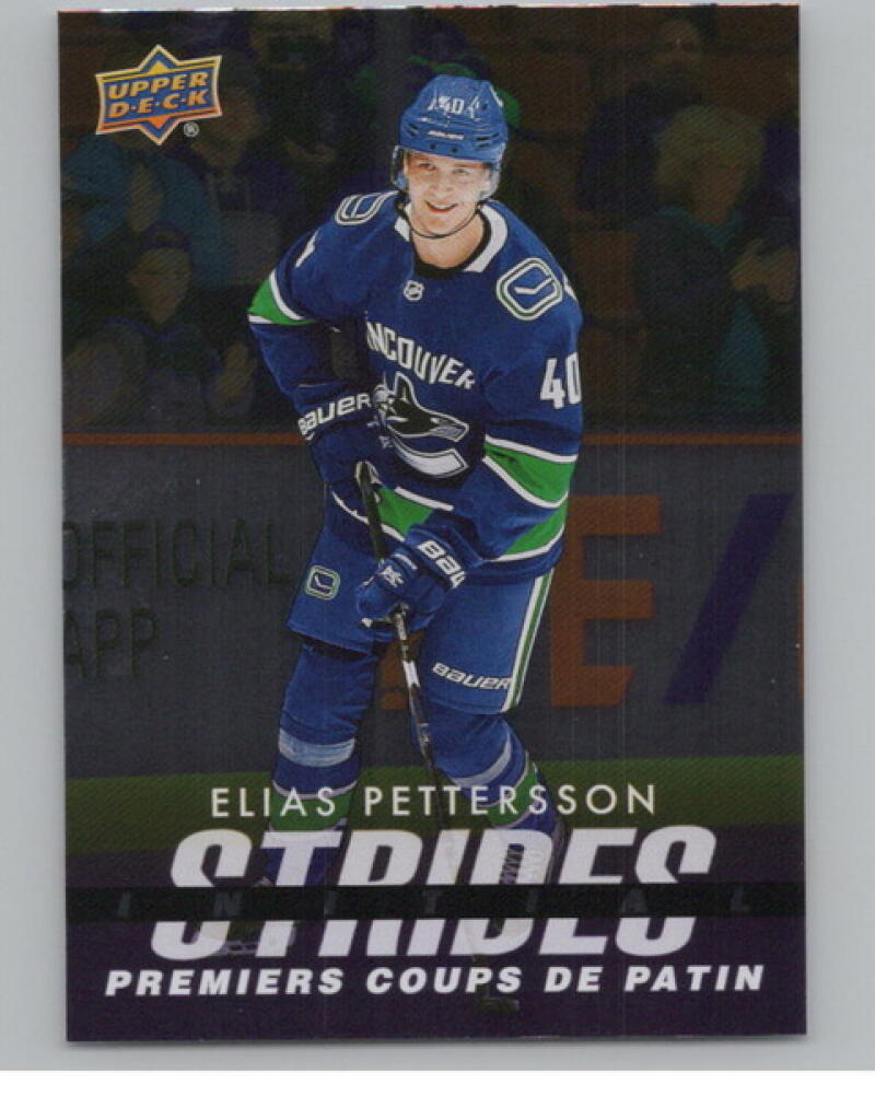 2024-25 UD Tim Hortons Rookie Retrospective Strides #IS8 Elias Pettersson V104824 Image 1