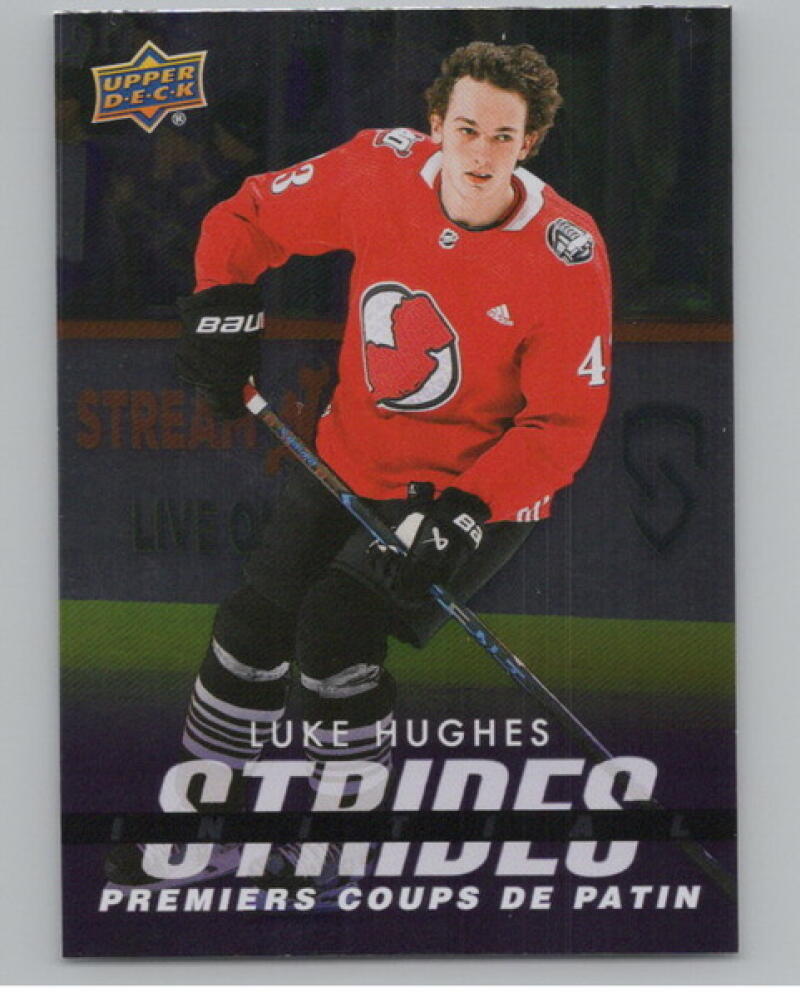 2024-25 UD Tim Hortons Rookie Retrospective Strides #IS9 Luke Hughes V104825 Image 1