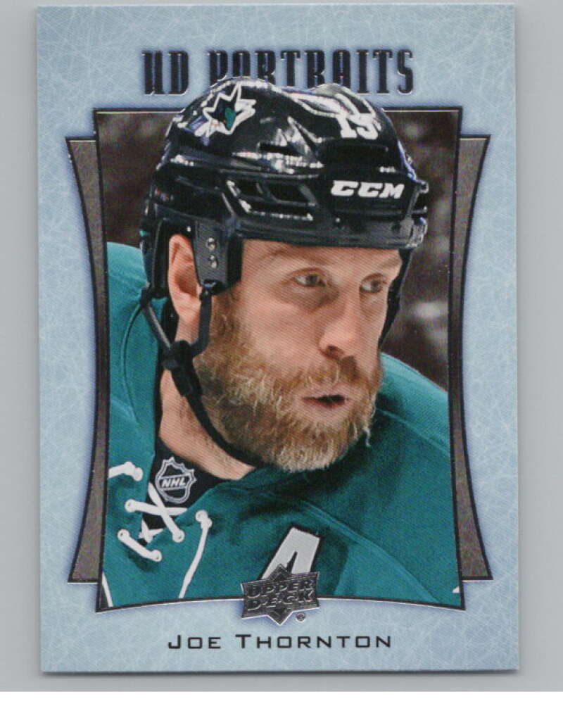 2016-17  UD Portraits #P-4 Joe Thornton   San Jose Sharks  V104838 Image 1