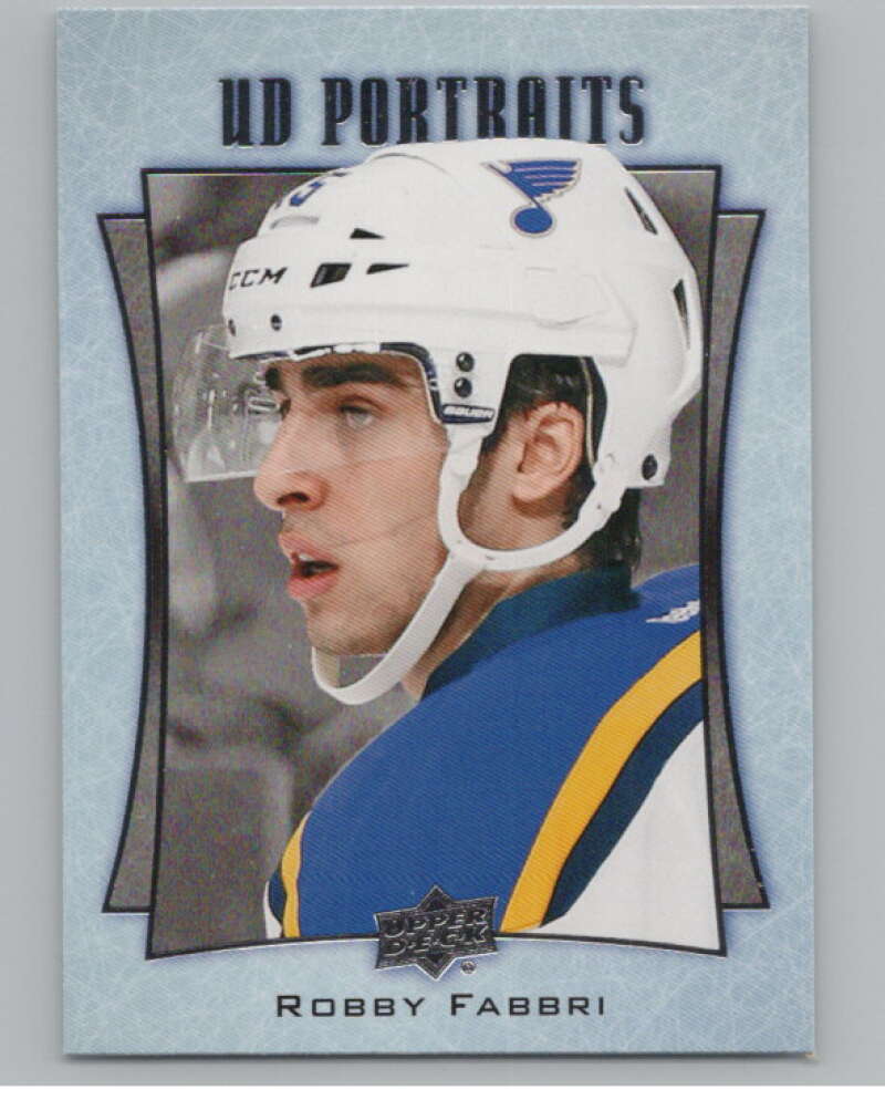 2016-17  UD Portraits #P-8 Robby Fabbri   St. Louis Blues  V104842 Image 1