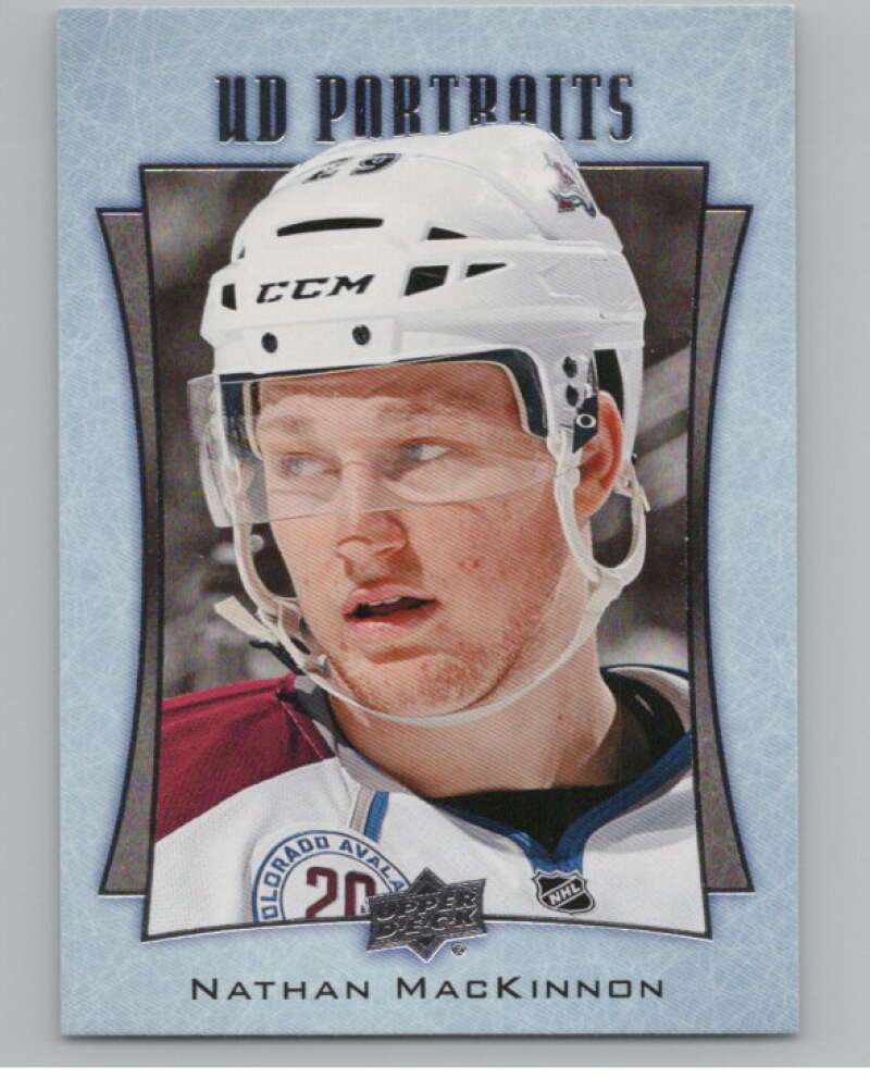2016-17  UD Portraits #P-30 Nathan MacKinnon   Colorado Avalanche  V104864 Image 1