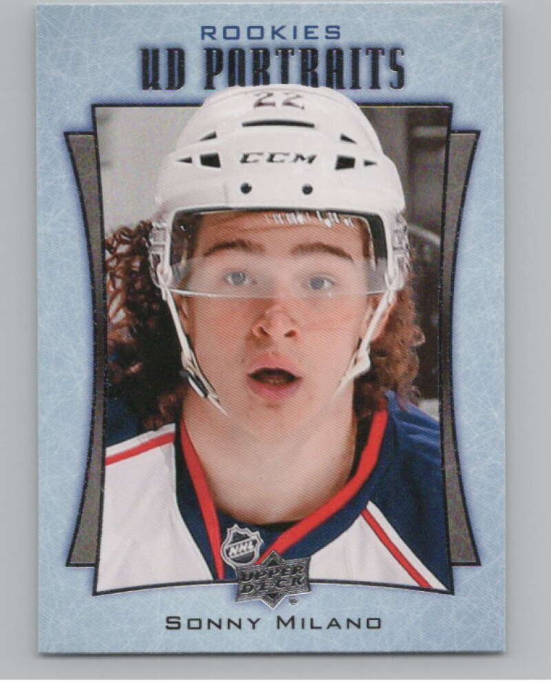 2016-17  UD Portraits #P-58 Sonny Milano Rookies  Columbus Blue Jackets  V104888 Image 1