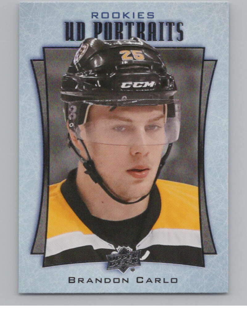 2016-17  UD Portraits #P-66 Brandon Carlo  Boston Bruins  V104896 Image 1