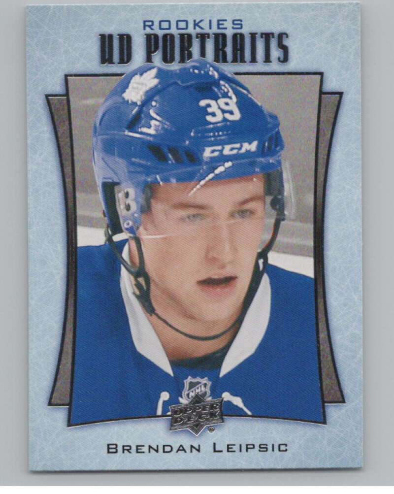 2016-17  UD Portraits #P-74 Brendan Leipsic  Toronto Maple Leafs  V104904 Image 1