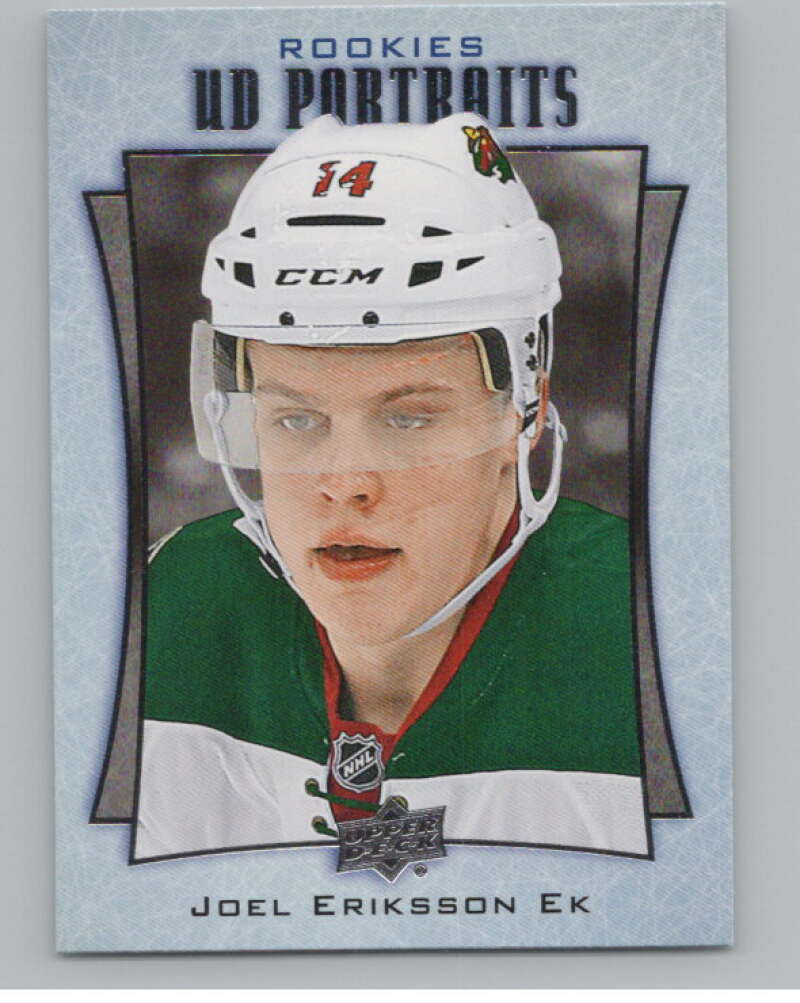 2016-17  UD Portraits #P-77 Joel Eriksson  Minnesota Wild  V104907 Image 1