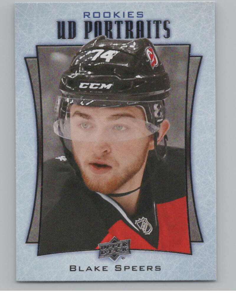 2016-17  UD Portraits #P-99 Blake Speers  New Jersey Devils  V104928 Image 1