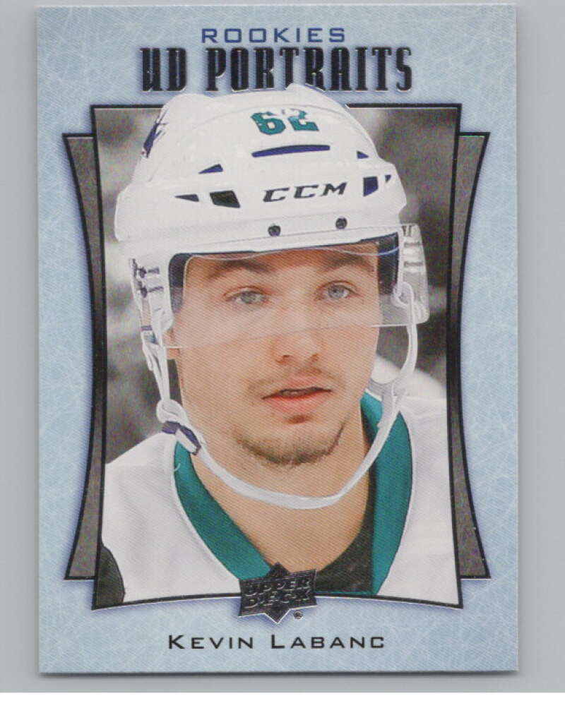2016-17  UD Portraits #P-100 Kevin Labanc  San Jose Sharks  V104929 Image 1