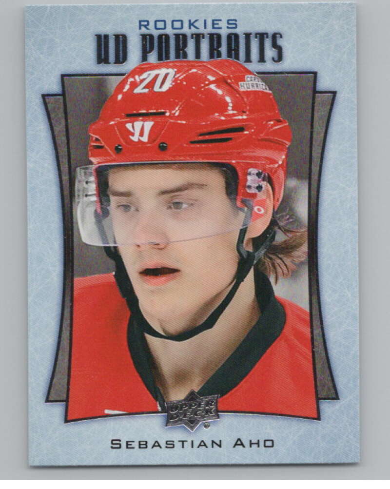 2016-17  UD Portraits #P-101 Sebastian Aho  Carolina Hurricanes  V104930 Image 1