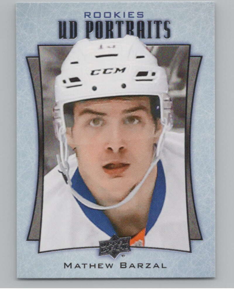 2016-17  UD Portraits #P-106 Mathew Barzal  New York Islanders  V104935 Image 1
