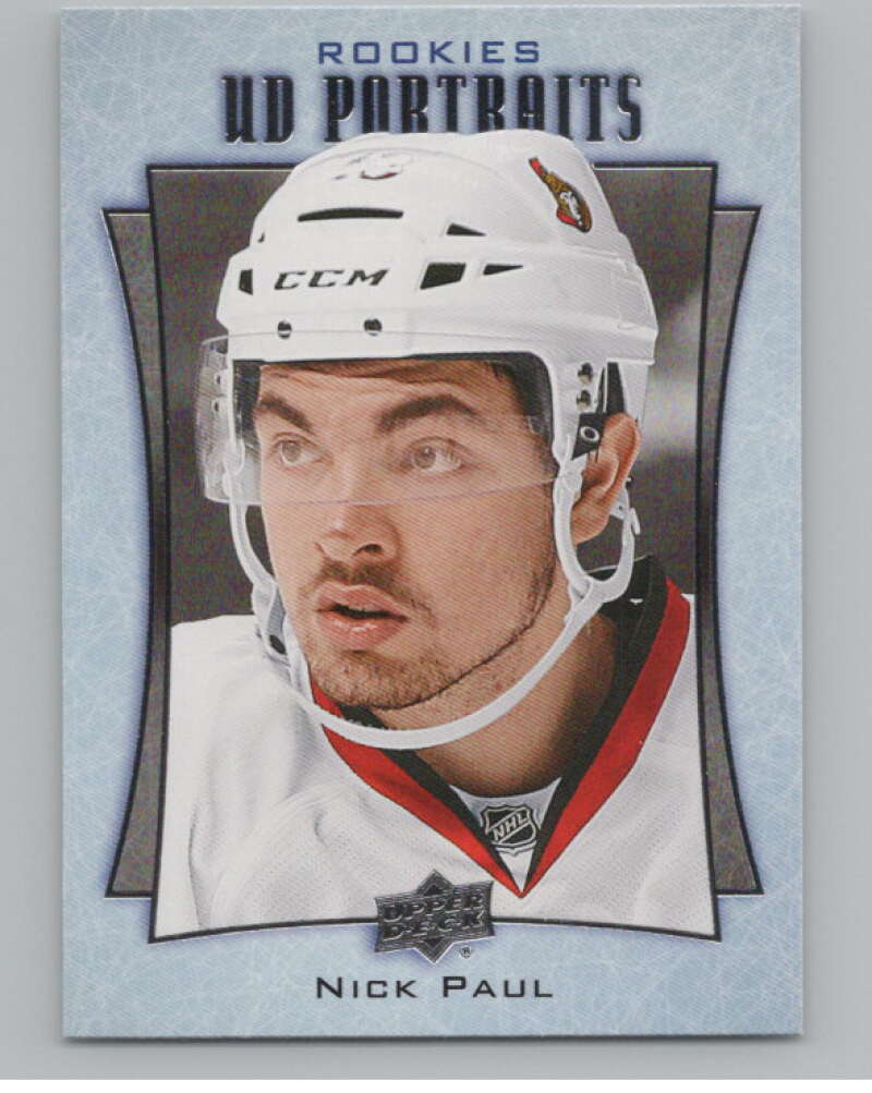 2016-17  UD Portraits #P-107 Nick Paul  Ottawa Senators  V104936 Image 1