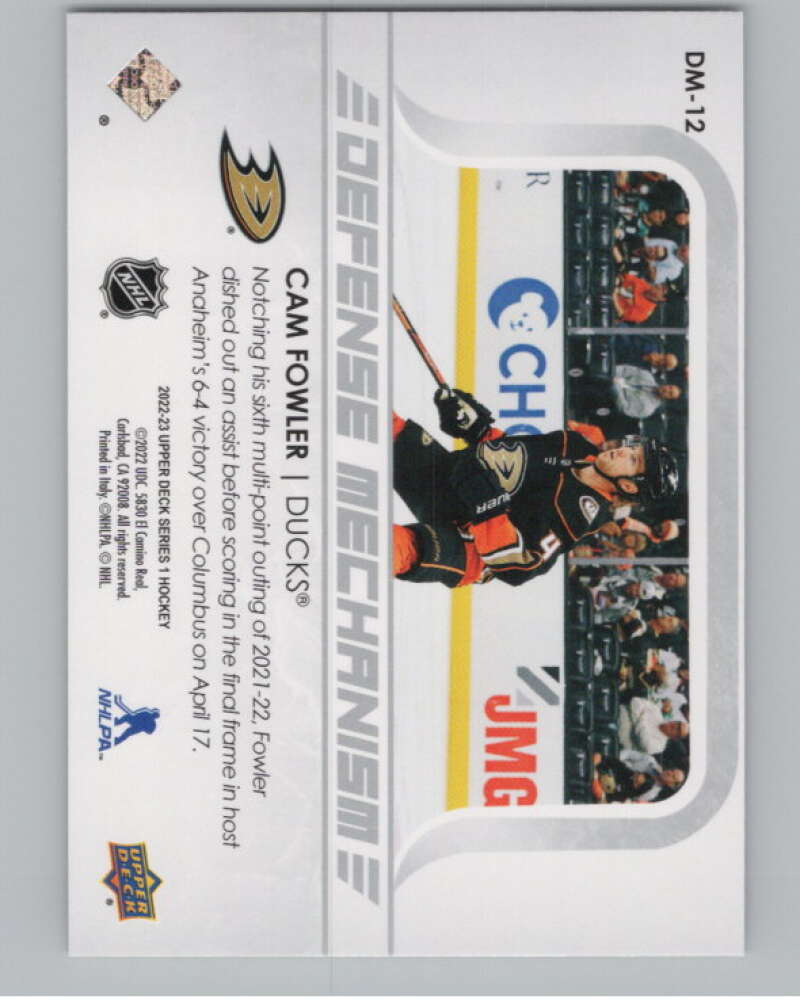 2022-23 Upper Deck Defense Mechanism #DM-12 Cam Fowler Ducks  V104951 Image 2