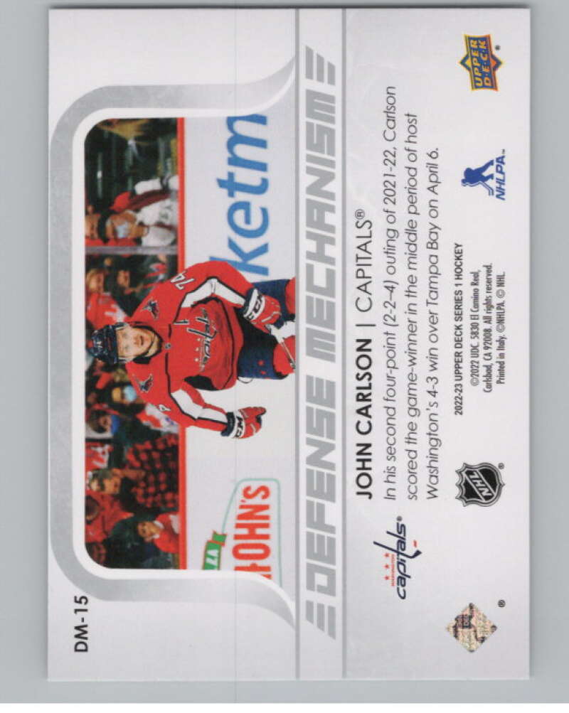 2022-23 Upper Deck Defense Mechanism #DM-15 John Carlson Capitals  V104952 Image 2