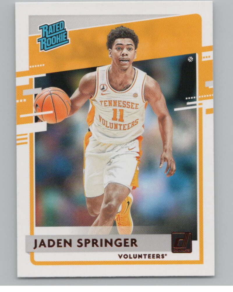 2021-22  Donruss Rated Rookies Bronze #45 Jaden Springer Volunteers  V104958 Image 1