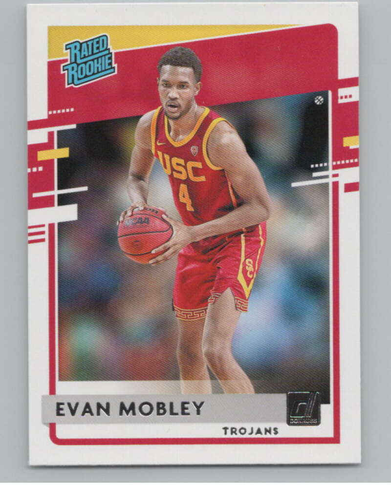 2021-22   Donruss Rated Rookies #27 Evan Mobley  USC Trojans  V104959 Image 1