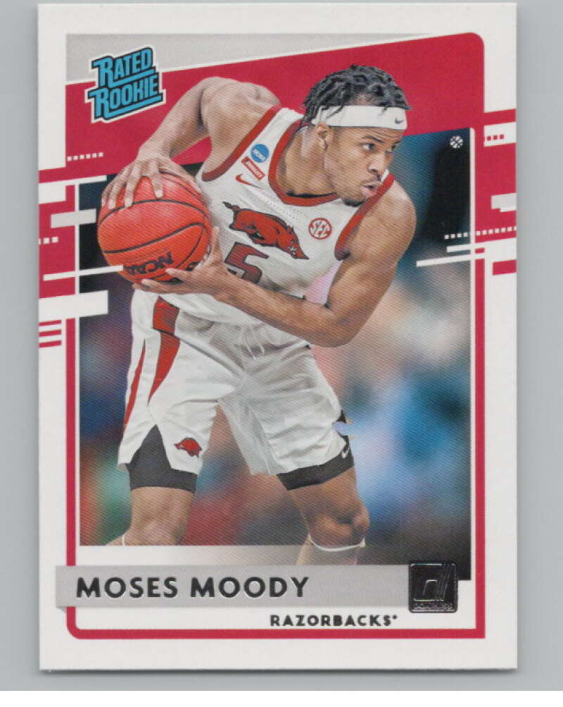 2021-22   Donruss Rated Rookies #36 Moses Moody Razorbacks  V104965 Image 1