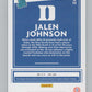 2021-22   Donruss Rated Rookies #38 Jalen Johnson  Duke Blue Devils  V104967 Image 2