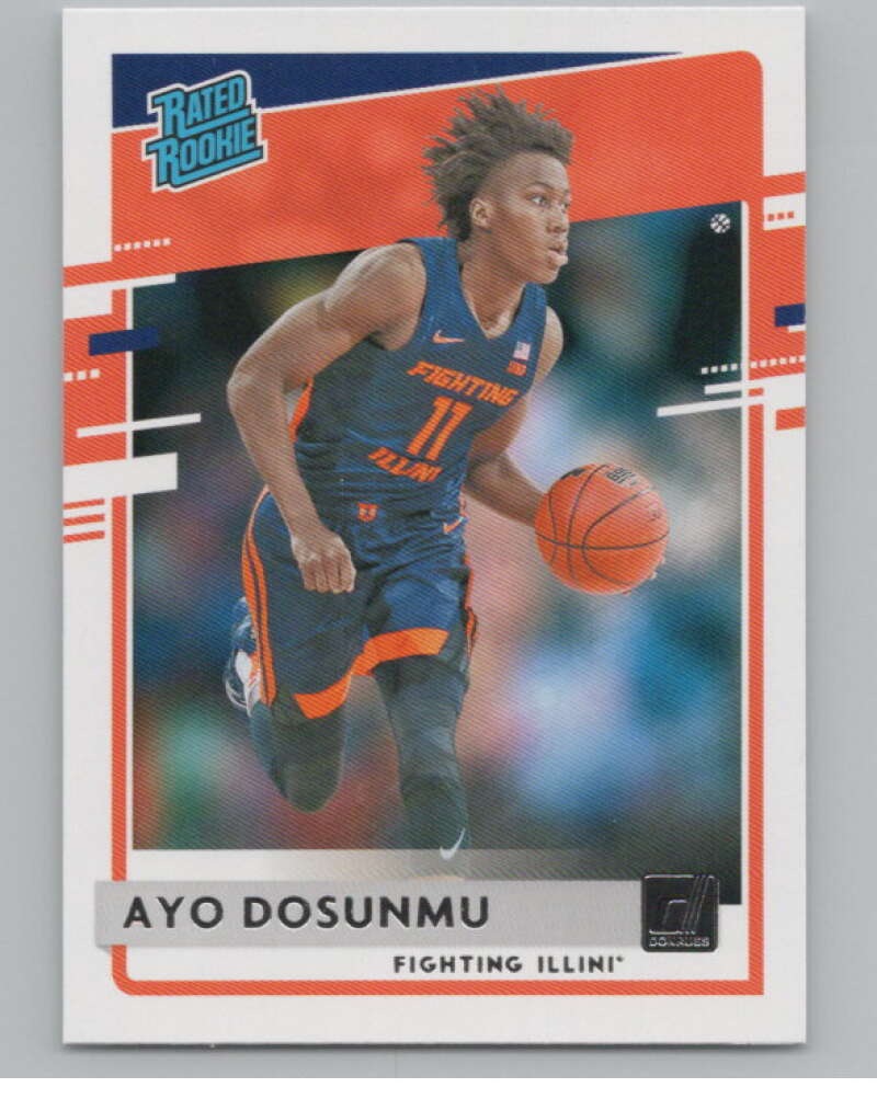 2021-22   Donruss Rated Rookies #44 Ayo Dosunmu  Illinois Fighting V104971 Image 1