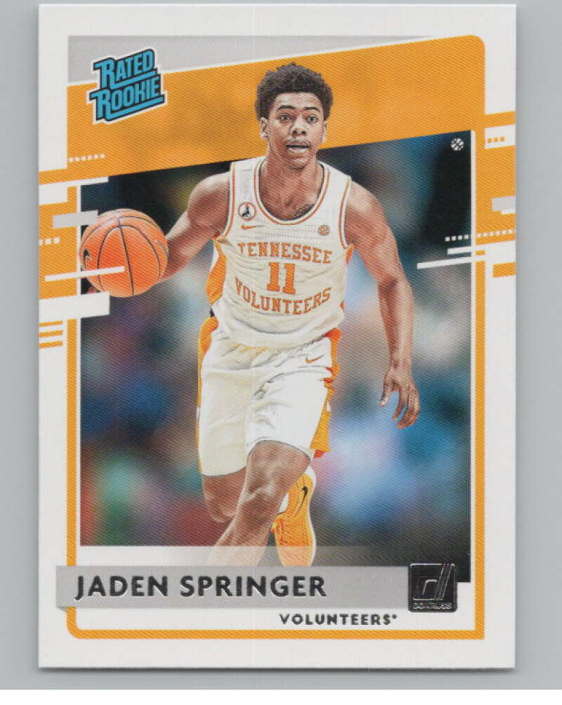 2021-22   Donruss Rated Rookies #45 Jaden Springer Volunteers  V104972 Image 1