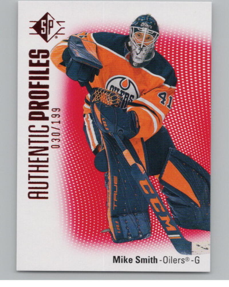 2021-22 SP Authentic Profiles Red #AP10 Mike Smith 30/199 Hockey V104988 Image 1