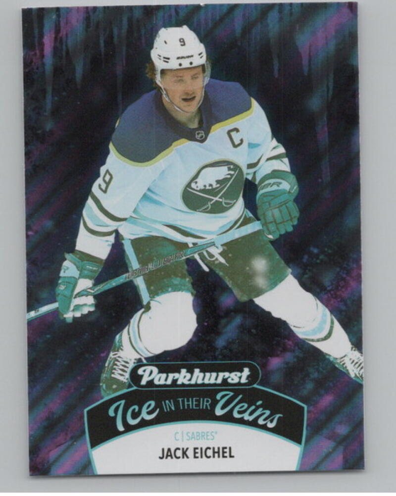 2021-22 Parkhurst Ice in Their Veins #IV15 Jack Eichel Hockey V104992 Image 1