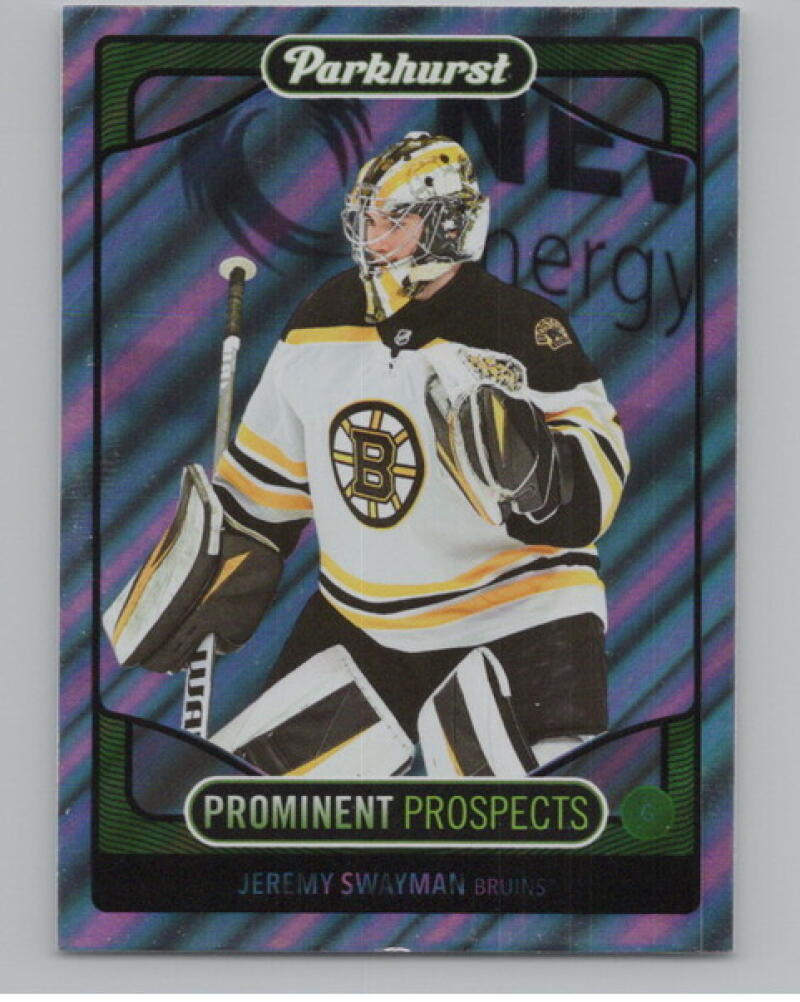 2021-22 Parkhurst Prominent Prospects #PP20 Jeremy Swayman Hockey V105006 Image 1