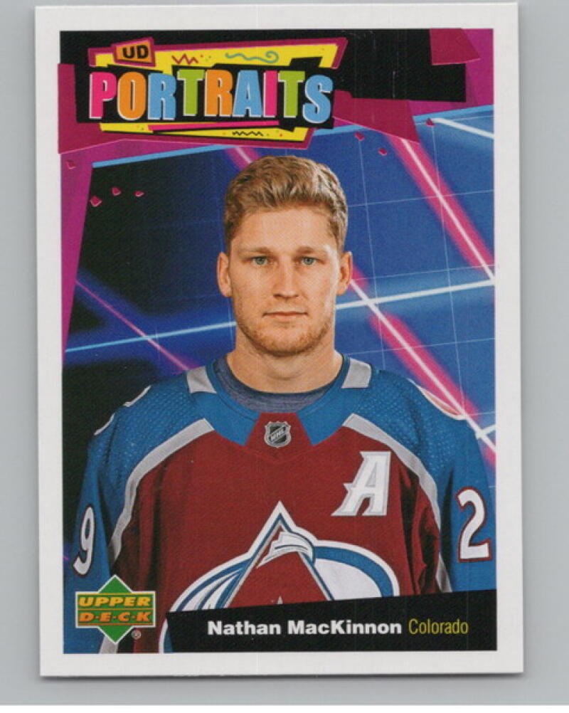 2020-21 Upper Deck UD Portraits #P12 Nathan MacKinnon Hockey V105007 Image 1