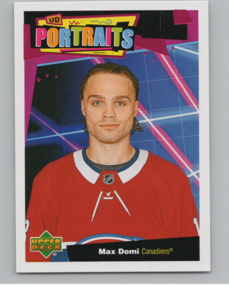 2020-21 Upper Deck UD Portraits #P15 Max Domi Hockey V105008 Image 1