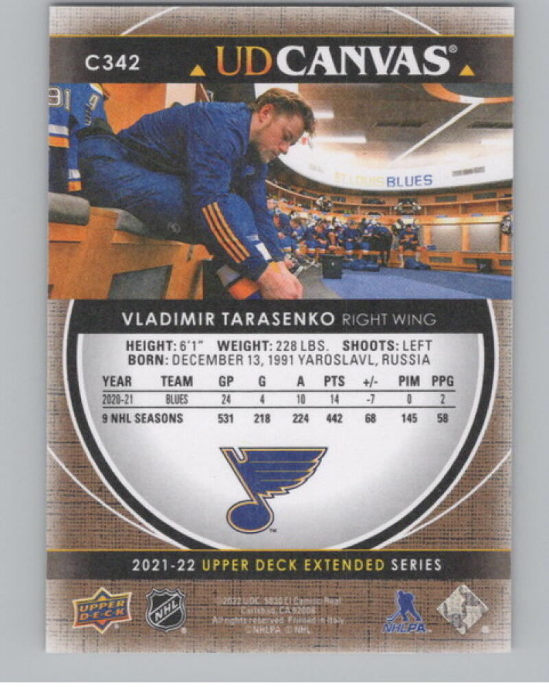 2021-22 Upper Deck Canvas #C342 Vladimir Tarasenko Hockey V105010 Image 2