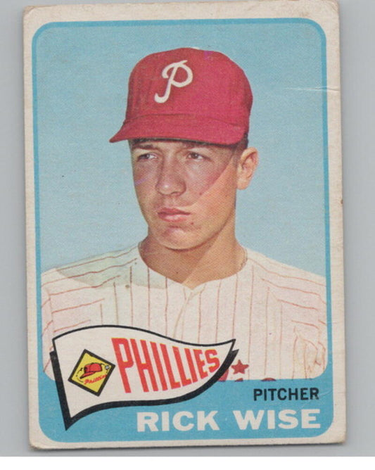1965 Topps #322 Rick Wise Baseball Card V105079 Image 1