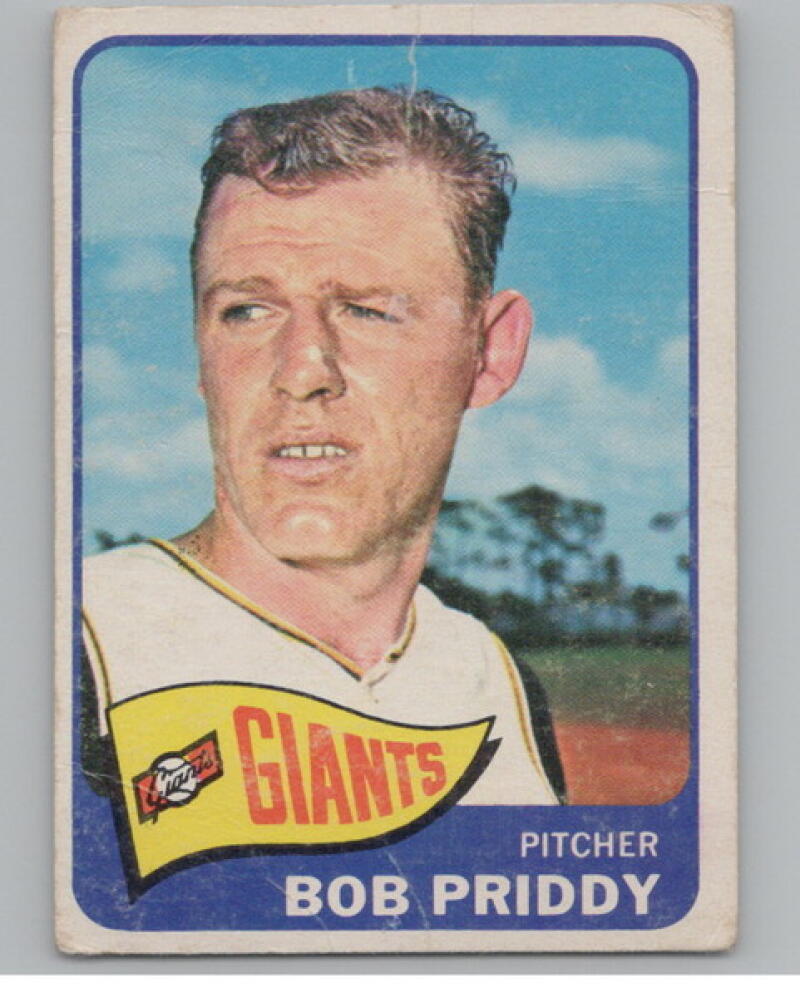 1965 Topps #482 Bob Priddy Baseball Card V105080 Image 1