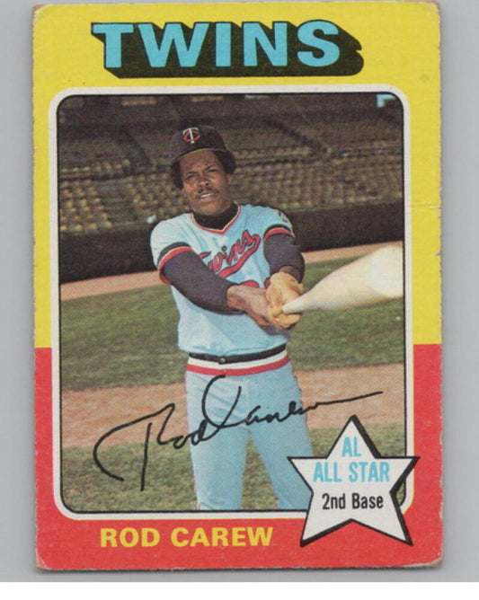 1975 Topps #600 Rod Carew Baseball Card V105087 Image 1